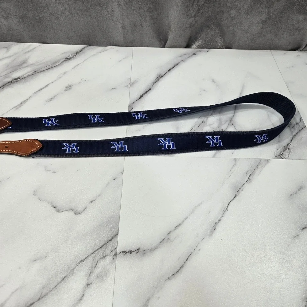 University of Kentucky Wildcats Belt Mens 42 Blue Leather Canvas NCAA Collegiate